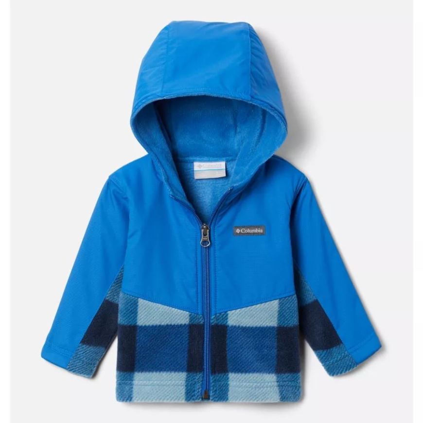 コロンビア ブライト インディゴ チェック マルチ/ブライト インディゴ キッズ インファント スティーンズ マウンテン オーバーレイ フード付きジャケット