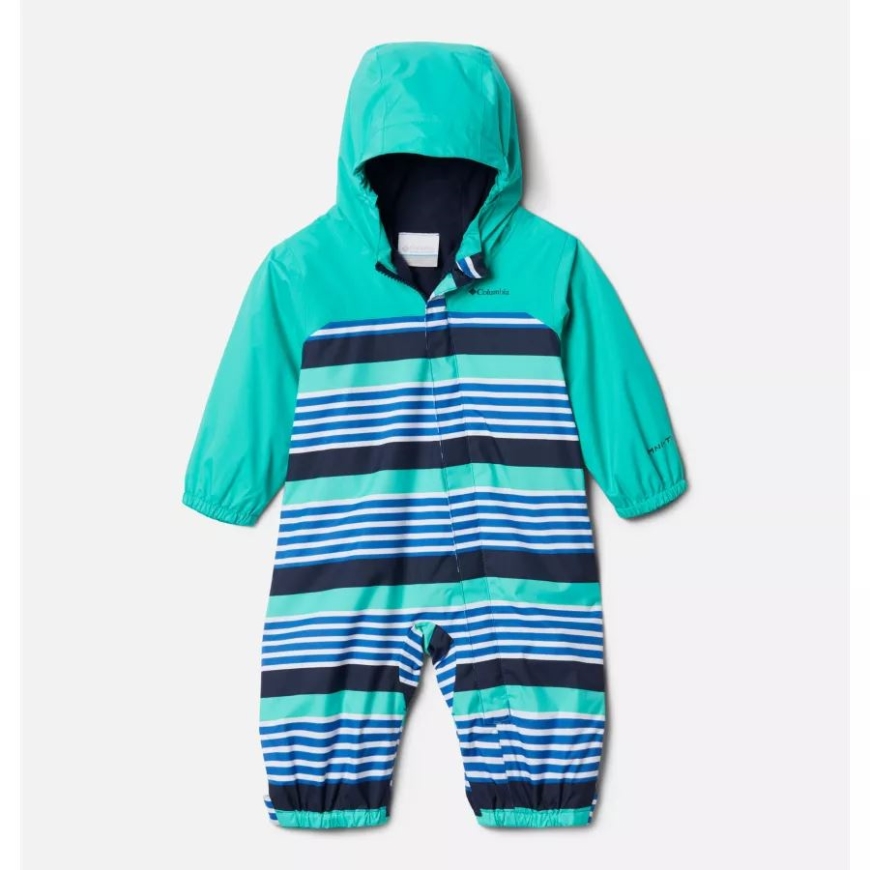 コロンビア ブライト インディゴ ミロ ストライプ/elctrc Turq インファント クリッター ジッター II ウォータープルーフ スーツ