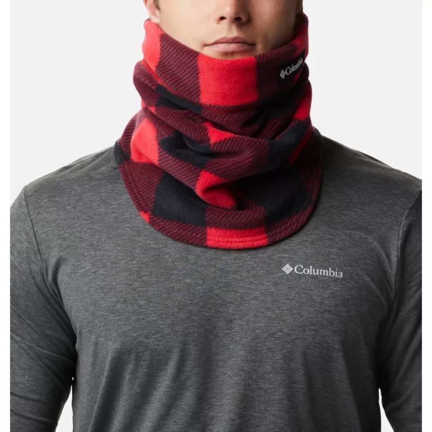 コロンビア Csc Ii オムニヒート フリース ゲートル マウンテン レッド チェック プリント