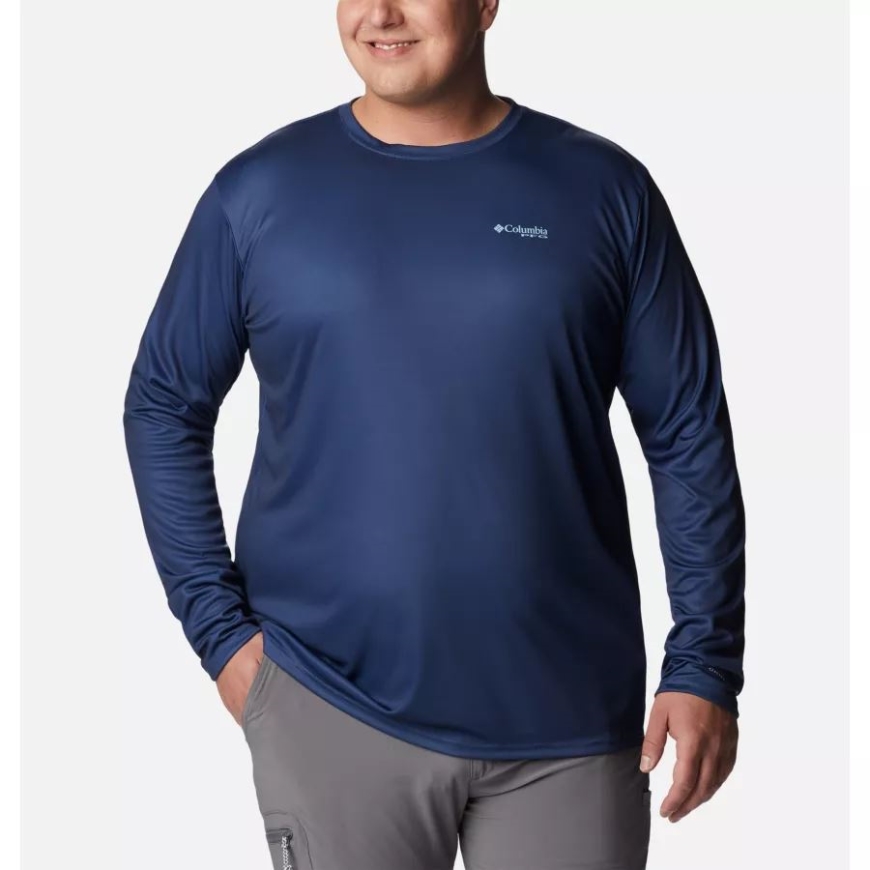 コロンビア カーボン/スプリング ブルー トラウト フライ メンズ Pfg ターミナル タックル フィッシュ フラッグ 長袖 シャツ ビッグ