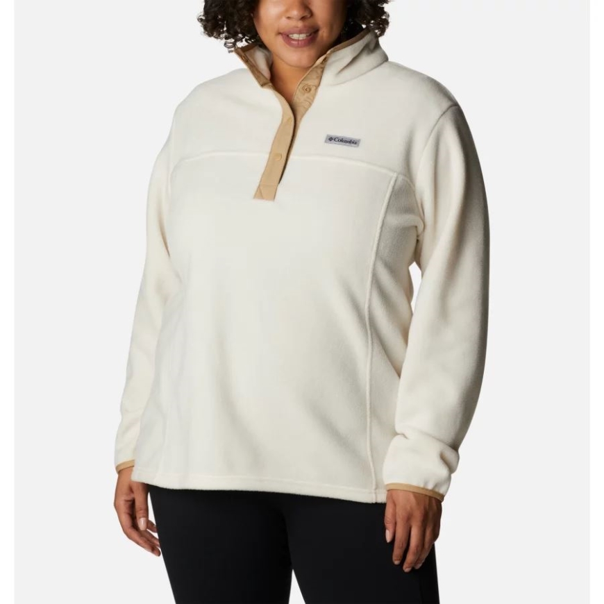コロンビア チョーク/ビーチ レディース ベントン スプリング 1/2 スナップ プルオーバー プチ