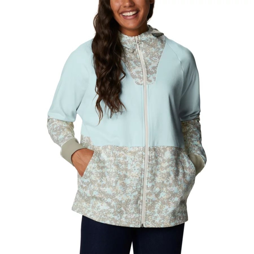 コロンビア チョーク ドッティ 変装/サファリ レディース コロンビア ロッジ フレンチ テリー​​ フード付きフルジップ ジャケット