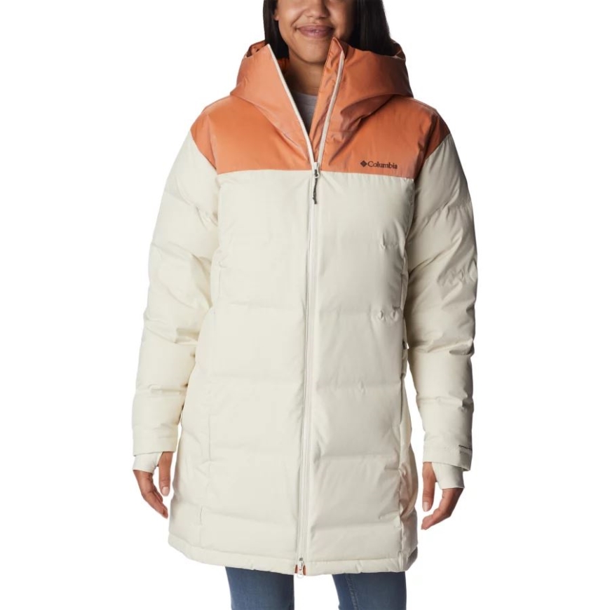 コロンビア チョーク/暖かい銅の光沢の女性のオパール ヒルミッド ダウン ジャケット