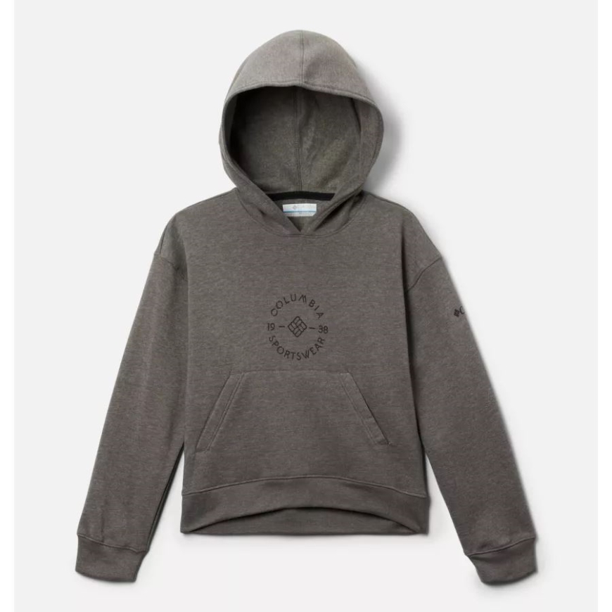 コロンビア チャコール ヘザー ガールズ コロンビア トレック ノベルティ パーカー