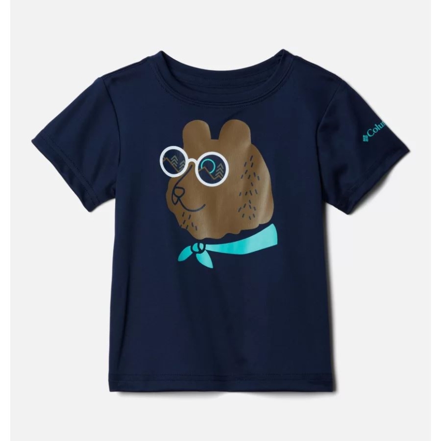 コロンビア カレッジエイト ネイビー ベアリー シェード ボーイズ 幼児 グリズリー リッジ 半袖 グラフィック Tシャツ