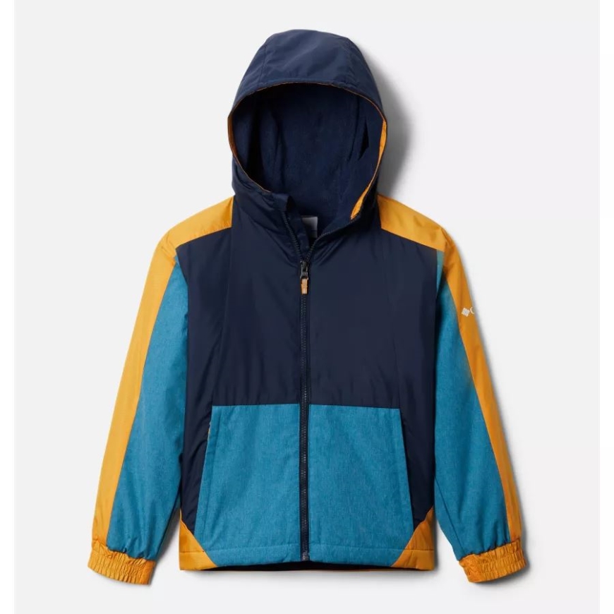 コロンビア カレッジエイト ネイビー/ディープ マリン/マンゴー ボーイズ ポイント パーク ライニング ウインドブレーカー