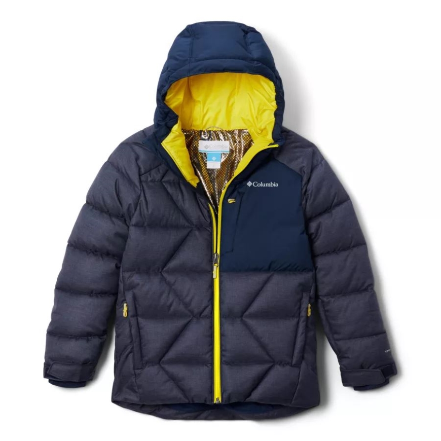 コロンビア カレッジエイト ネイビー ヘザー/カレッジエイト ネイビー ボーイズ ウィンター パウダー II キルティング ジャケット