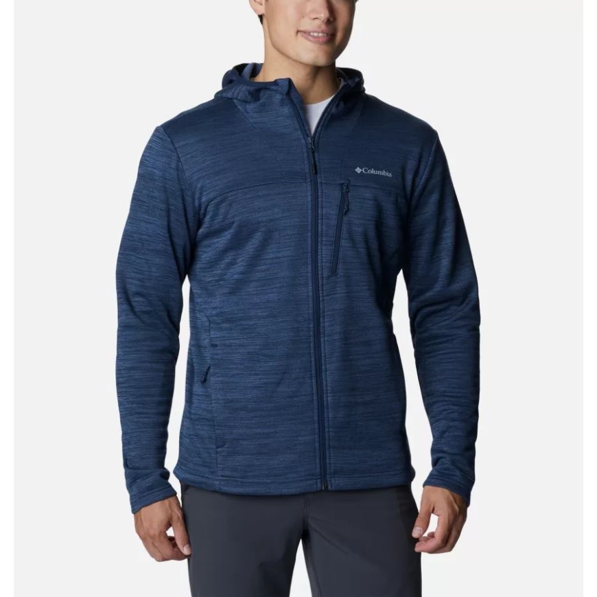 コロンビア カレッジエイト ネイビー ヘザー メンズ マックストレイル II テクニカル フード付きフリース ジャケット