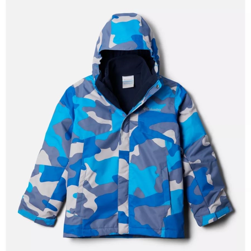 コロンビア コンパス ブルー モッズ カモ ボーイズ バガブー II フリース インターチェンジ ジャケット