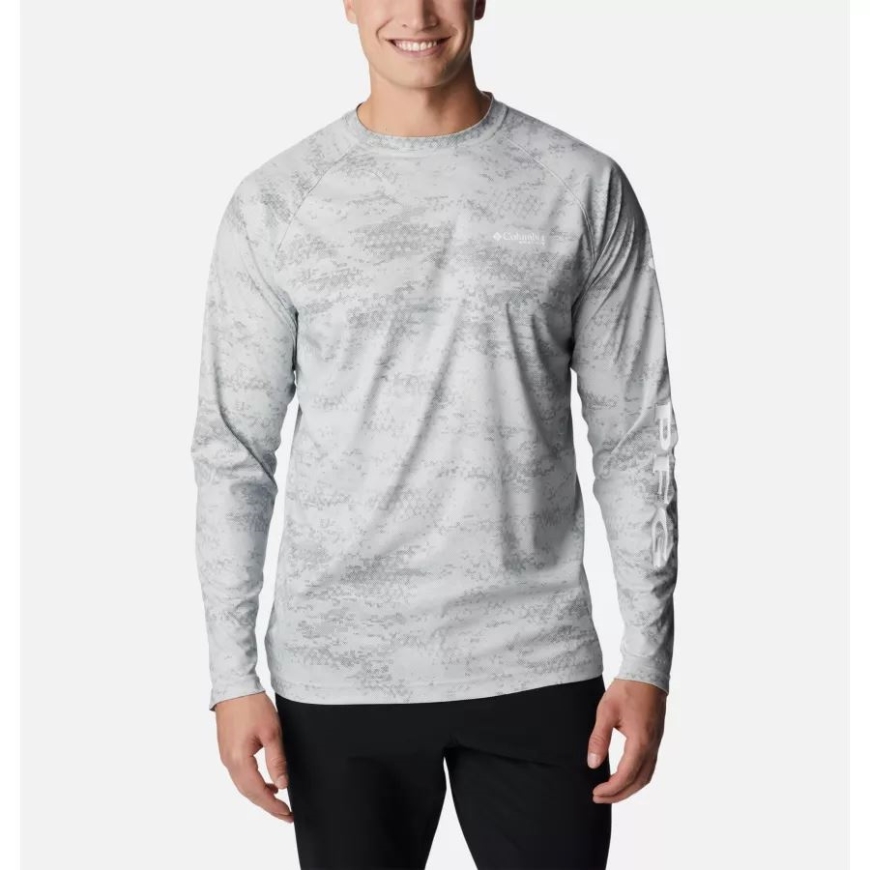 コロンビア クール グレー ダーク Pfg カモ メンズ Pfg ターミナル デフレクター プリント ロング スリーブ シャツ