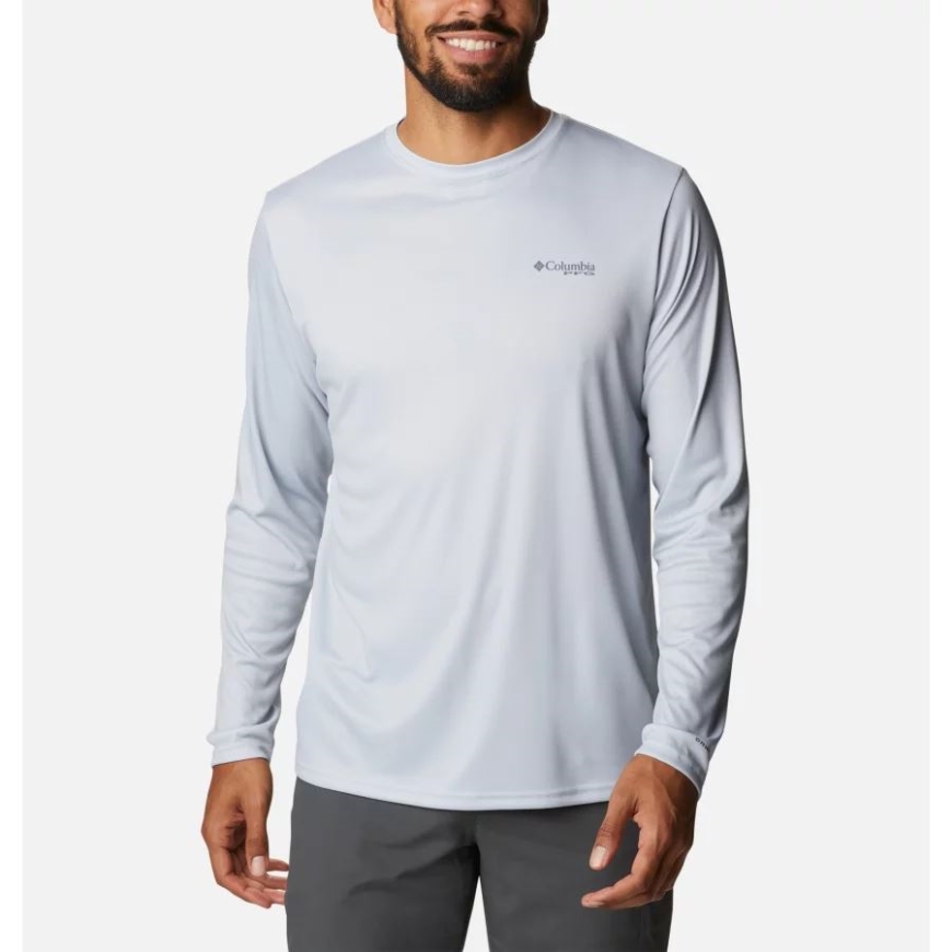 コロンビア クール グレー/ジョージア フィッシュ メンズ Pfg ターミナル タックル フィッシュ フラッグ 長袖 シャツ トール