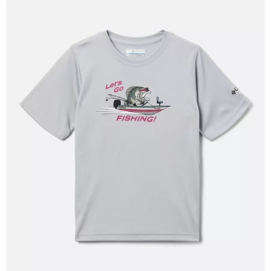 コロンビア クール グレー/Y LGF バス ボート ボーイズ PFG ターミナル タックル LGF 半袖シャツ