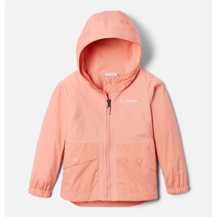 コロンビア コーラル リーフ/コーラル リーフ スラブ ガールズ 幼児 レイン トレイル フリース ライニング ジャケット