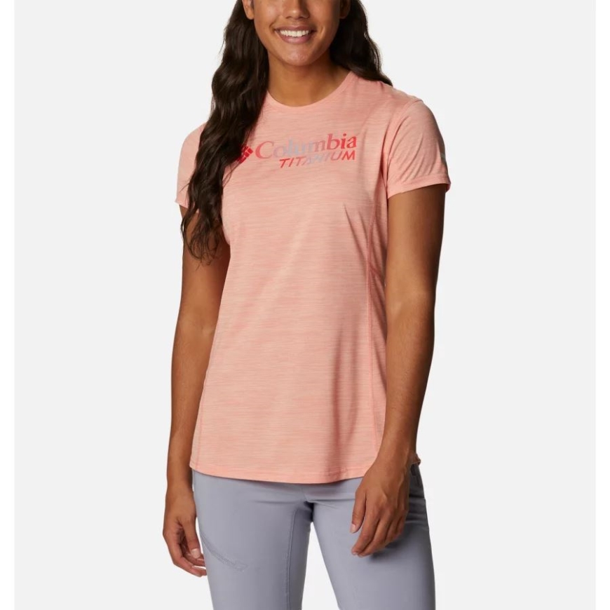 コロンビア コーラル リーフ/レッド ハイビスカス レディース タイタン パス グラフィック Tシャツ