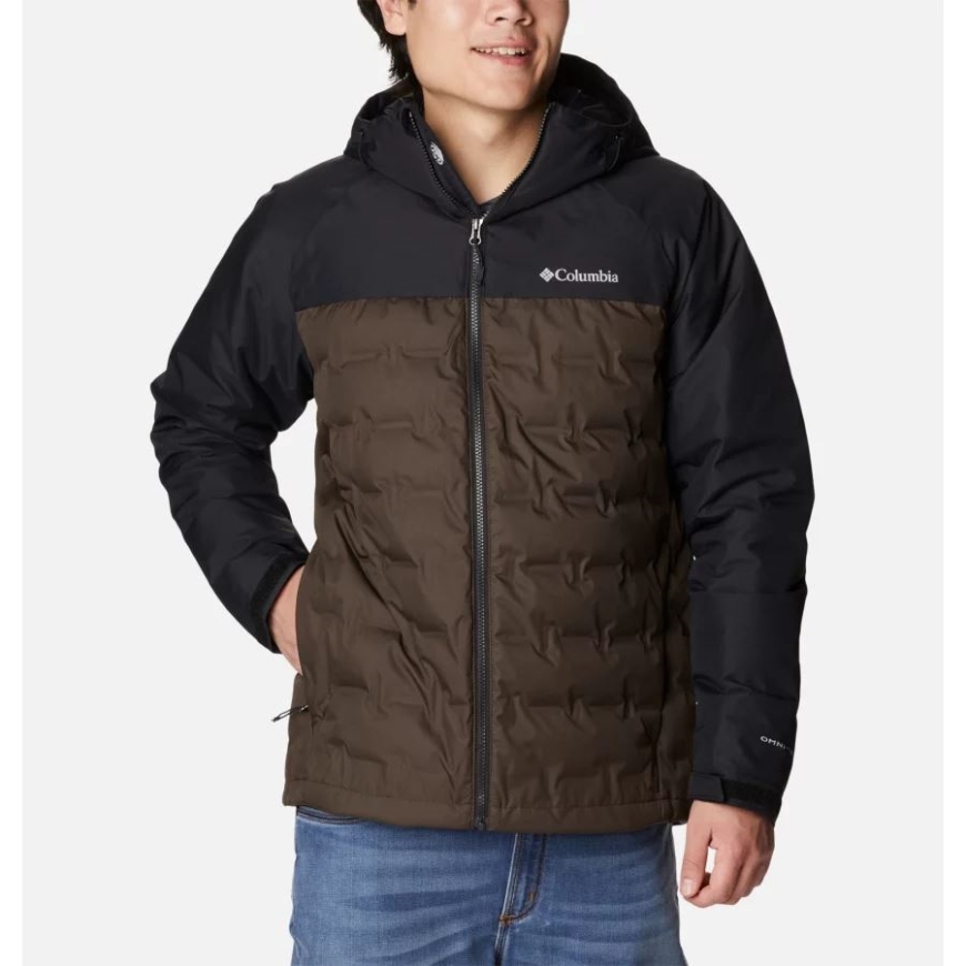 コロンビア コードバン/ブラック メンズ グランド トレック II ダウン フード付きジャケット