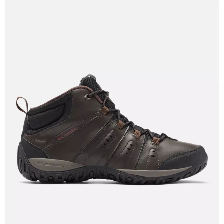 コロンビア コードバン/ガーネット レッド メンズ ウッドバーン II ウォータープルーフ オムニヒート シューズ