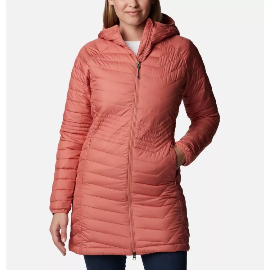 コロンビアダークコーラルウィメンズパウダーライトミッドインサレーテッドジャケット
