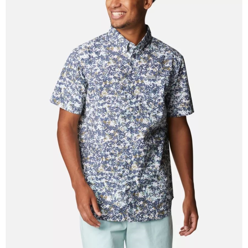 コロンビア ダーク マウンテン/ドッティ 変装 メンズ ブレンティン トレイル II 半袖シャツ