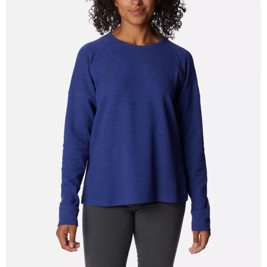 コロンビアダークサファイアヘザーレディースパインピーク長袖サーマルシャツ