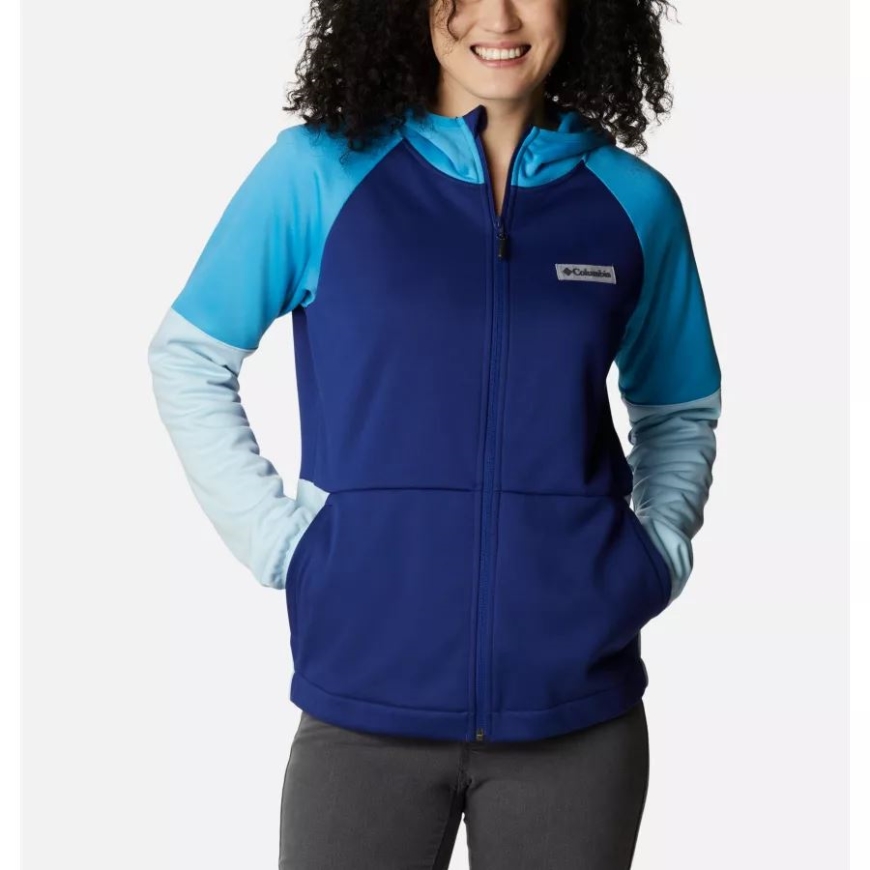 コロンビア ダーク サファイア/スプリング ブルー レディース ウィンドゲート フルジップ フリース ジャケット プラス サイズ