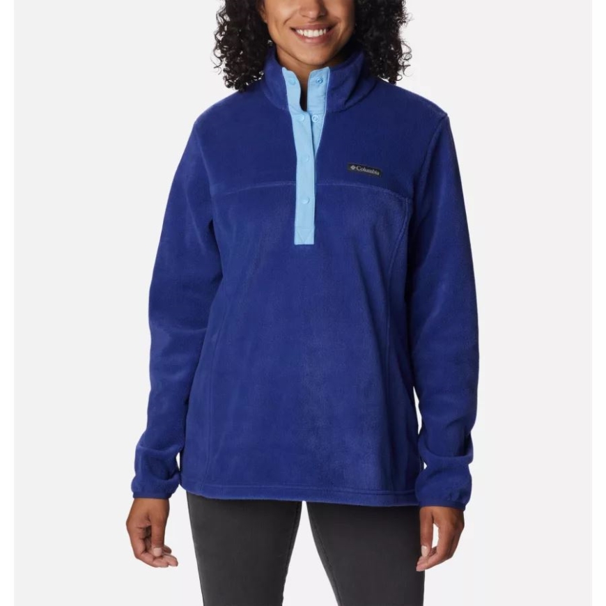 コロンビア ダーク サファイア/ビスタ ブルー レディース ベントン スプリング 1/2 スナップ プルオーバー