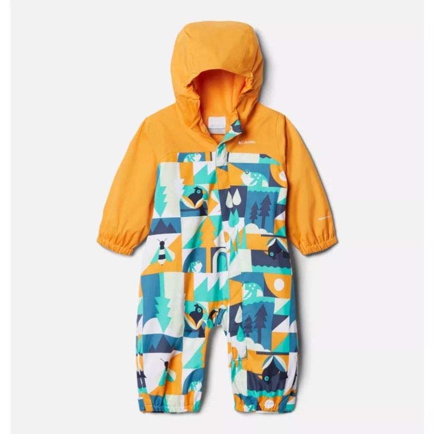 コロンビア ディープ マリン サマー エスケープ/マンゴー 幼児 生き物 ジッター Ii レイン スーツ