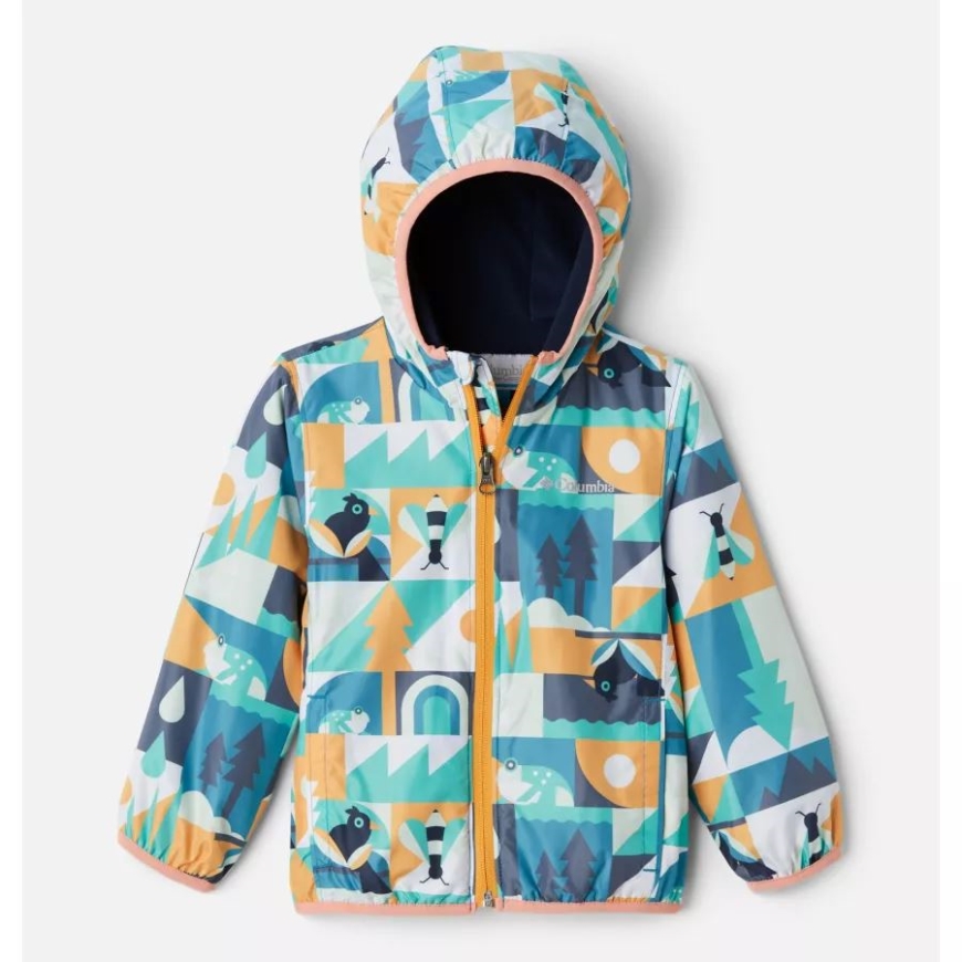 コロンビア ディープ マリン サマー エスケープ 幼児 ミニ ピクセル グラバー II ウィンド ジャケット