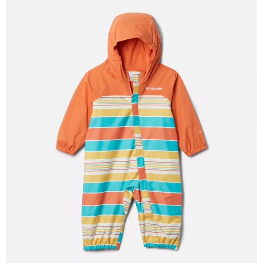 コロンビア デザート オレンジ ダンビー ストライプ/dsrt 組織 幼児 生き物 ジッター Ii レイン スーツ
