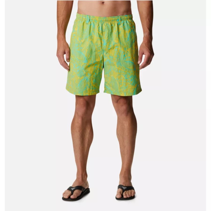 コロンビア Elctrc Turq クロスハッチ ツナ プリント メンズ Pfg スーパー バックキャスト ウォーター ショーツ