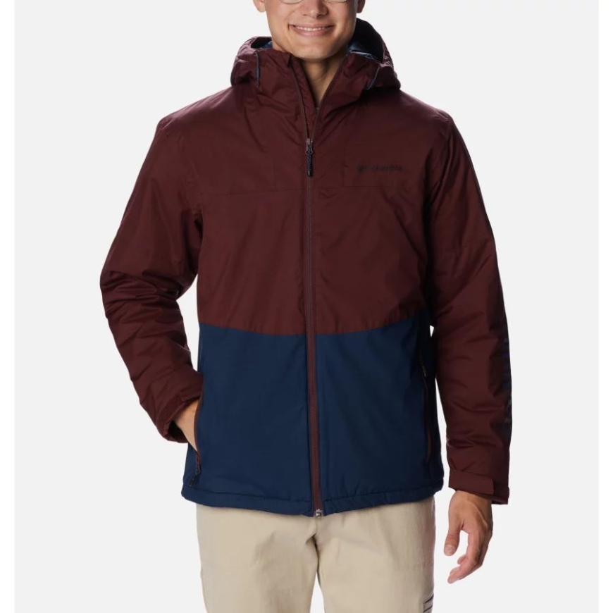 コロンビア エルダーベリー/カレッジエイト ネイビー メンズ ポイントパーク ウォータープルーフ インサレーテッド ジャケット