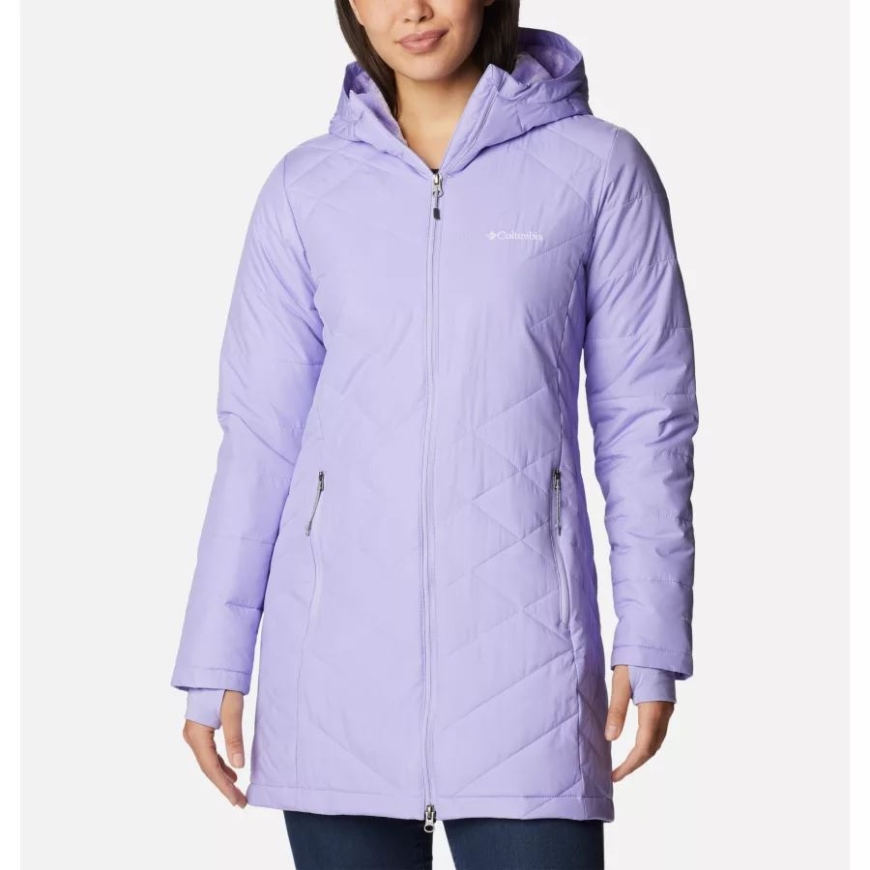 コロンビア フロスト パープル レディース ヘブンリー ロング フード付きジャケット