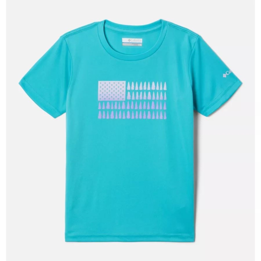 コロンビア間欠泉/パトリオティック パインズ グラフィック ガールズ ミラー クリーク 半袖 グラフィック Tシャツ