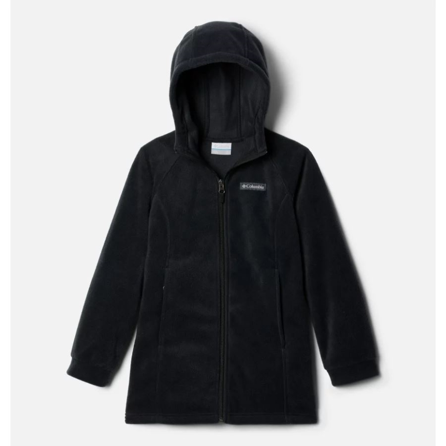 コロンビア ガールズ ベントン ロング フリース パーカー ブラック