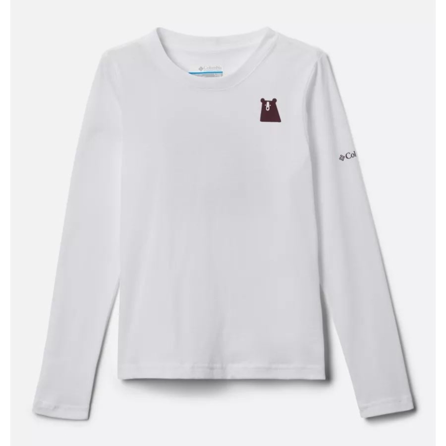 コロンビア ガールズ ヘーゼルデル ヒル ロングスリーブ グラフィック Tシャツ ホワイト/ウィンターランド