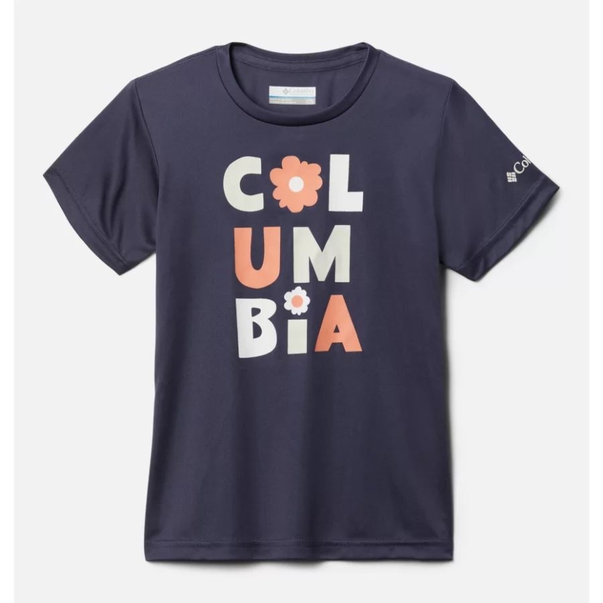 コロンビア ガールズ ミラークリーク 半袖 グラフィックTシャツ 夜行性 フラワータイプ