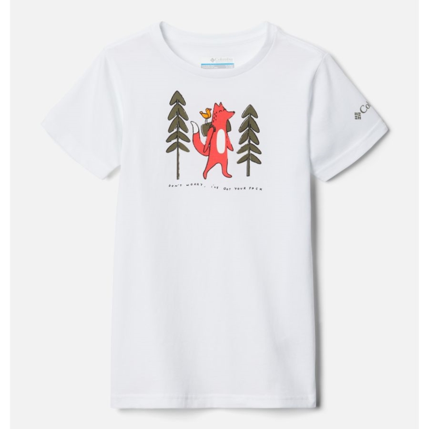 コロンビア ガールズ ミッション レイク 半袖 グラフィック Tシャツ ホワイト フォクシーパック