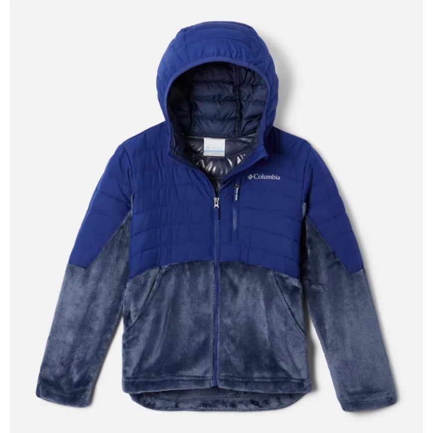コロンビア ガールズ パウダー ライト ノベルティ フード付きジャケット ダークサファイア/夜行性