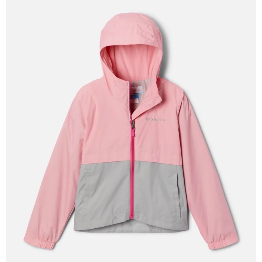 コロンビア ガールズ レインジラ ジャケット ピンク オーキッド/コロンビア グレー