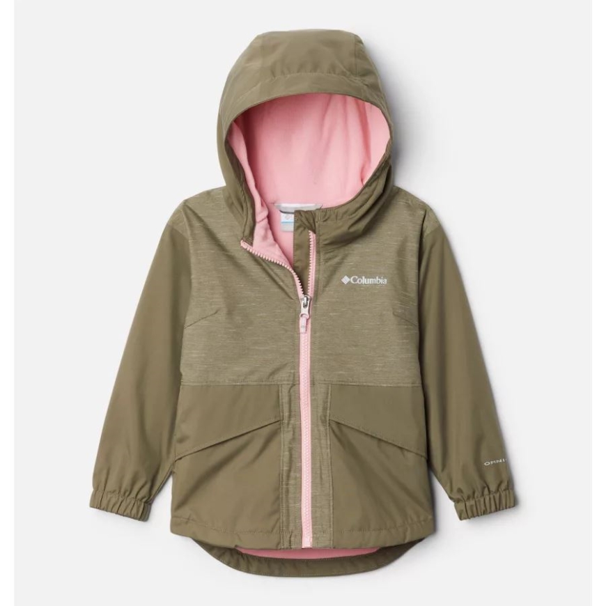 コロンビア ガールズ 幼児 レイン トレイルズ フリース ライニング ジャケット ストーン グリーン/ストーン グリーン スラブ