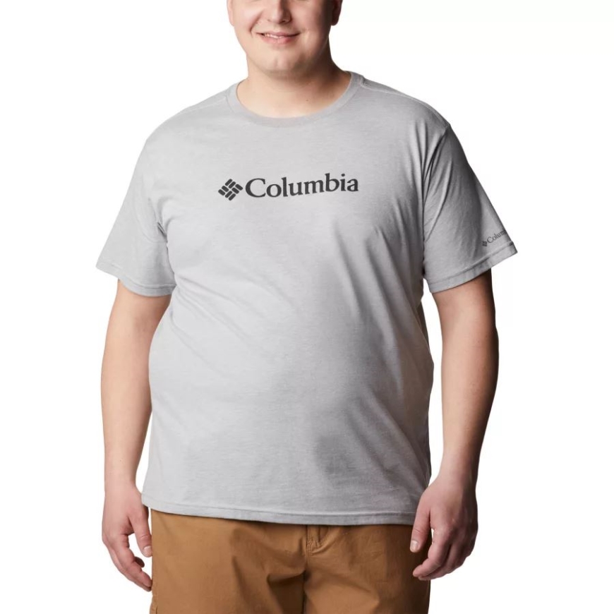コロンビア グレー ヘザー メンズ Csc ベーシック ロゴ Tシャツ 拡張サイズ コロンビア