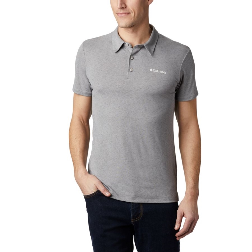 コロンビア グレー ヘザー トリプル キャニオン テック ポロ コロンビア