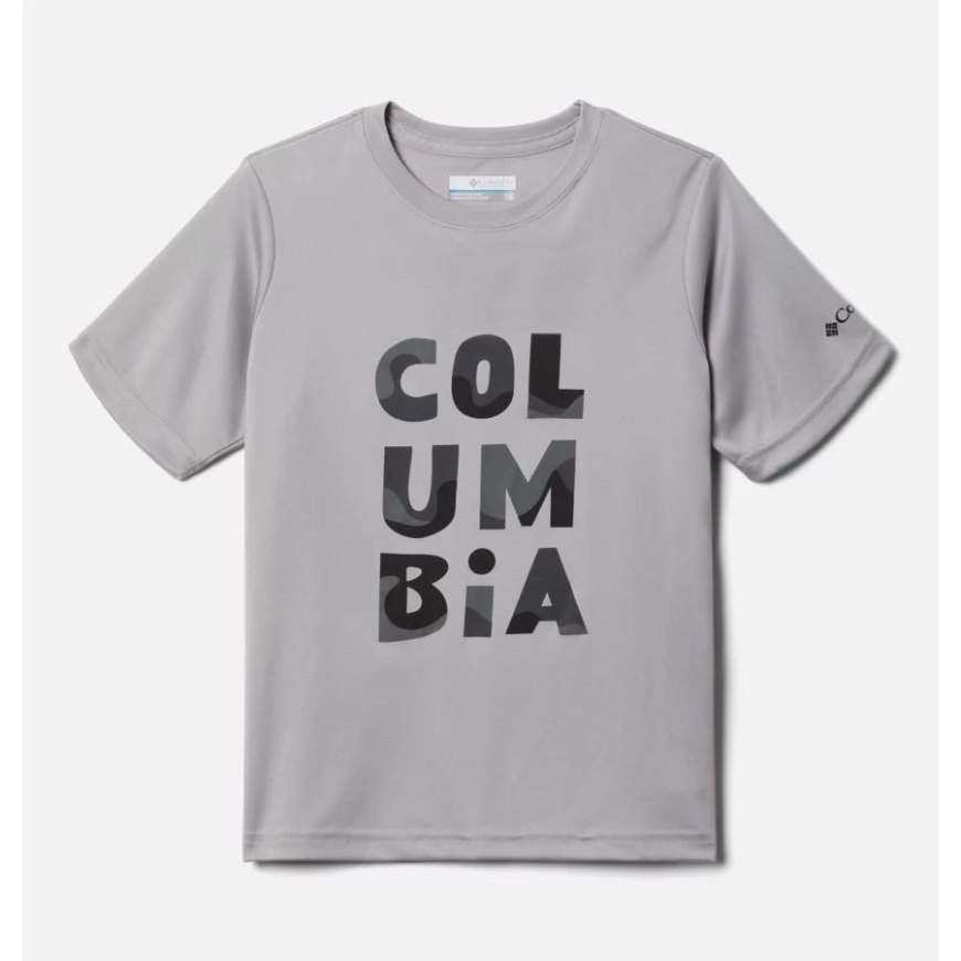 コロンビア グレー アンダーカバー タイプ ボーイズ グリズリー リッジ テクニカル グラフィック Tシャツ コロンビア