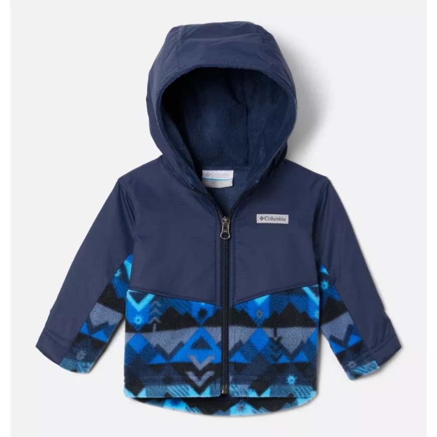 コロンビア キッズ インファント スティーンズ マウンテン オーバーレイ フード付きジャケット カレッジネイビー チェックポイント/コール ネイビー