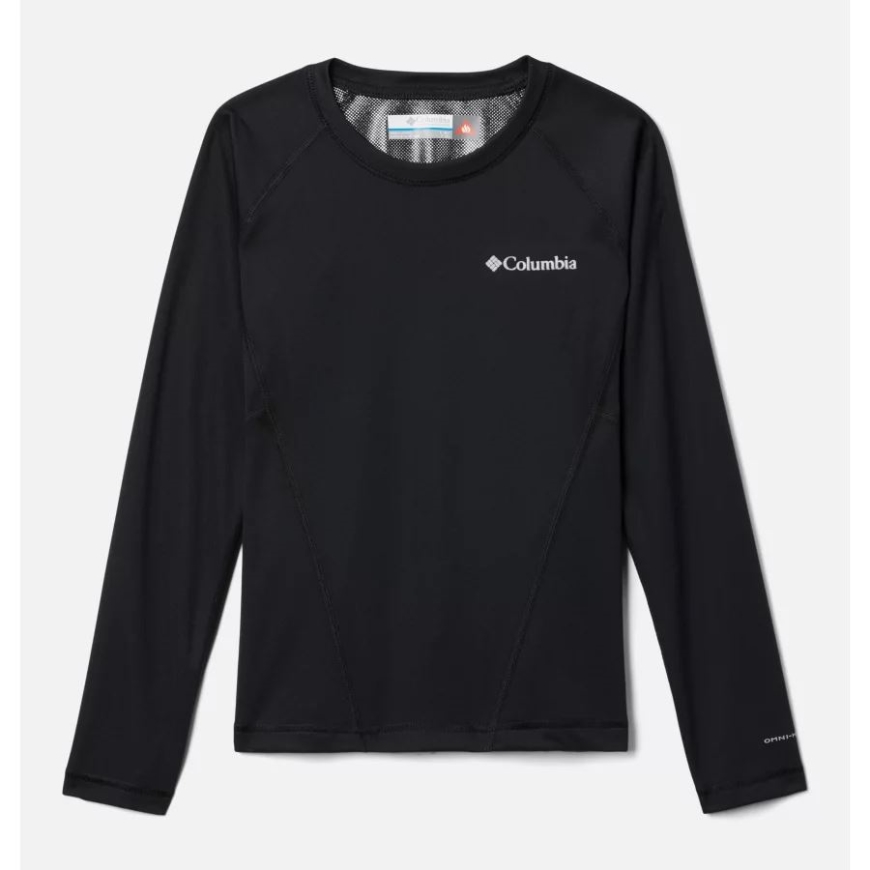 コロンビア キッズ オムニヒート ミッドウェイト ベースレイヤー クルー ブラック