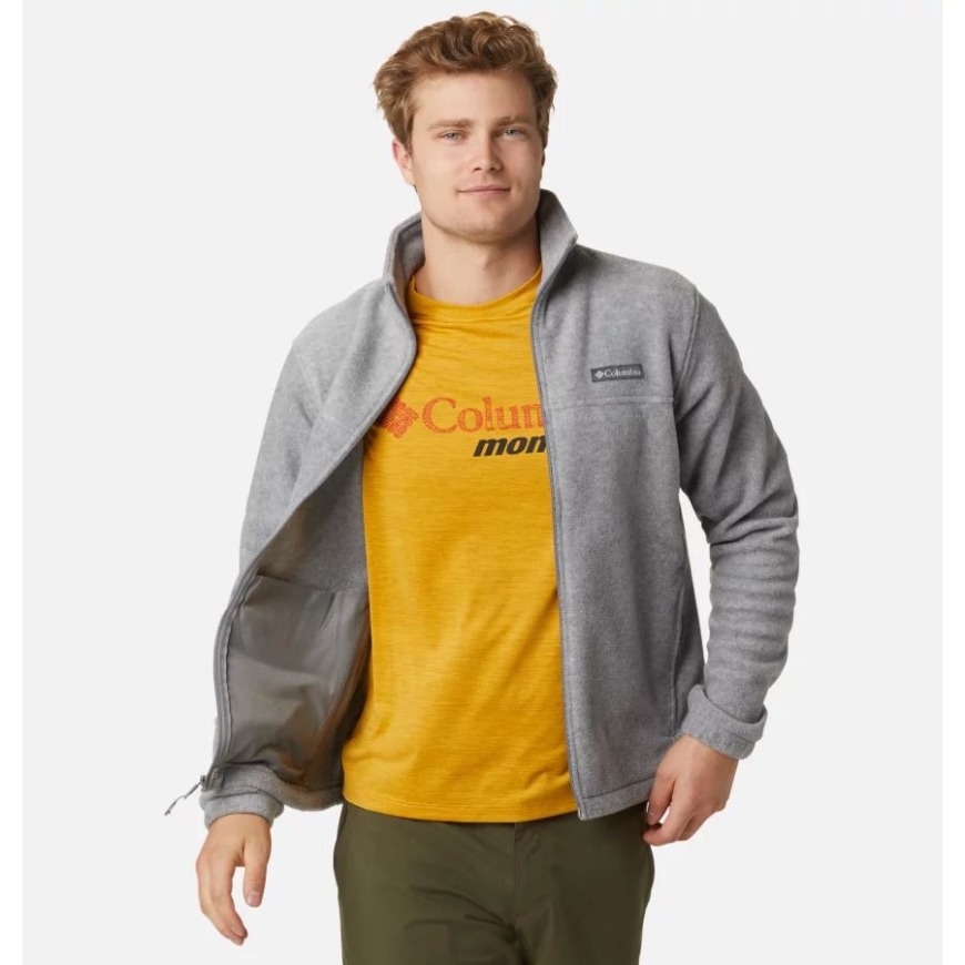 コロンビア ライト グレー ヘザー メンズ スティーンズ マウンテン 2.0 フルジップ フリース ジャケット