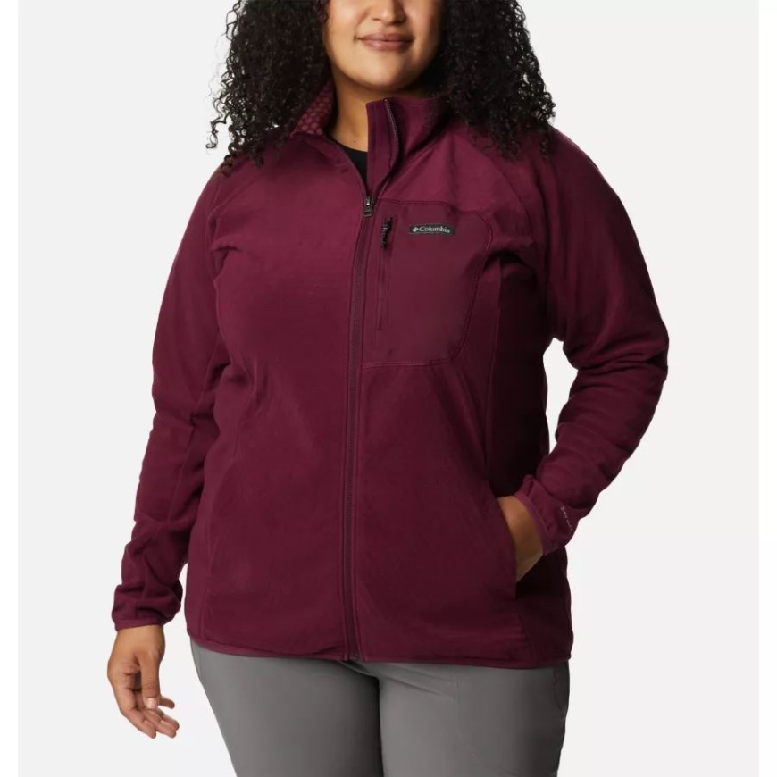 コロンビア マリオンベリー/オーラ レディース アウトドア トラックス フルジップ フリース ジャケット プラスサイズ