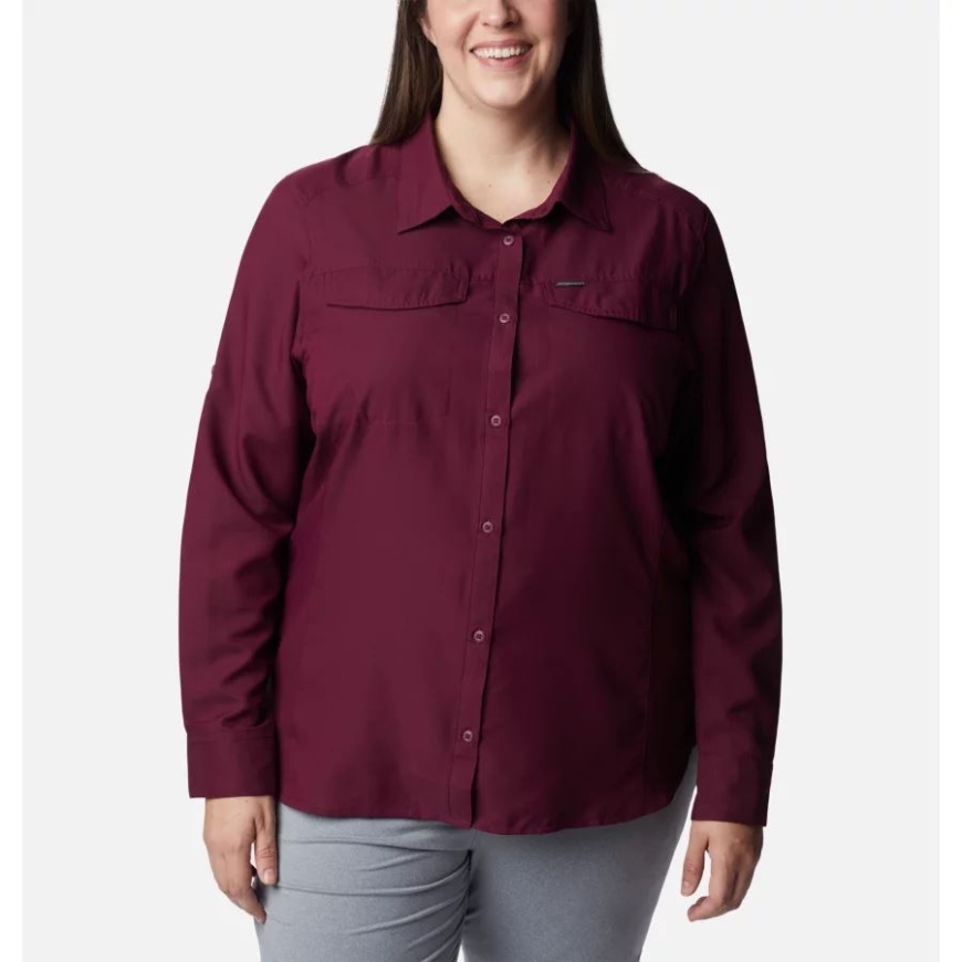 コロンビア マリオンベリー レディース シルバー リッジ ライト ロングスリーブ シャツ プラスサイズ
