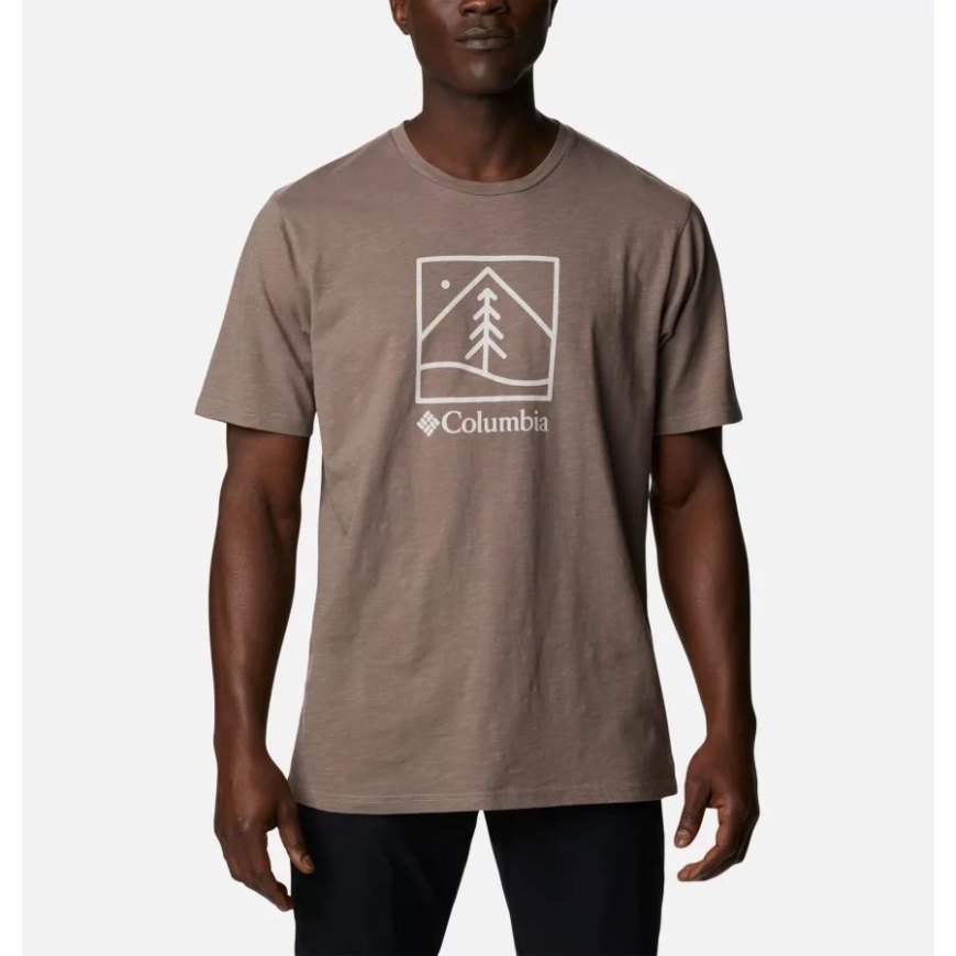 コロンビア メンズ ブレイク イット ダウン Tシャツ アイアン/プラント イット グラフィック