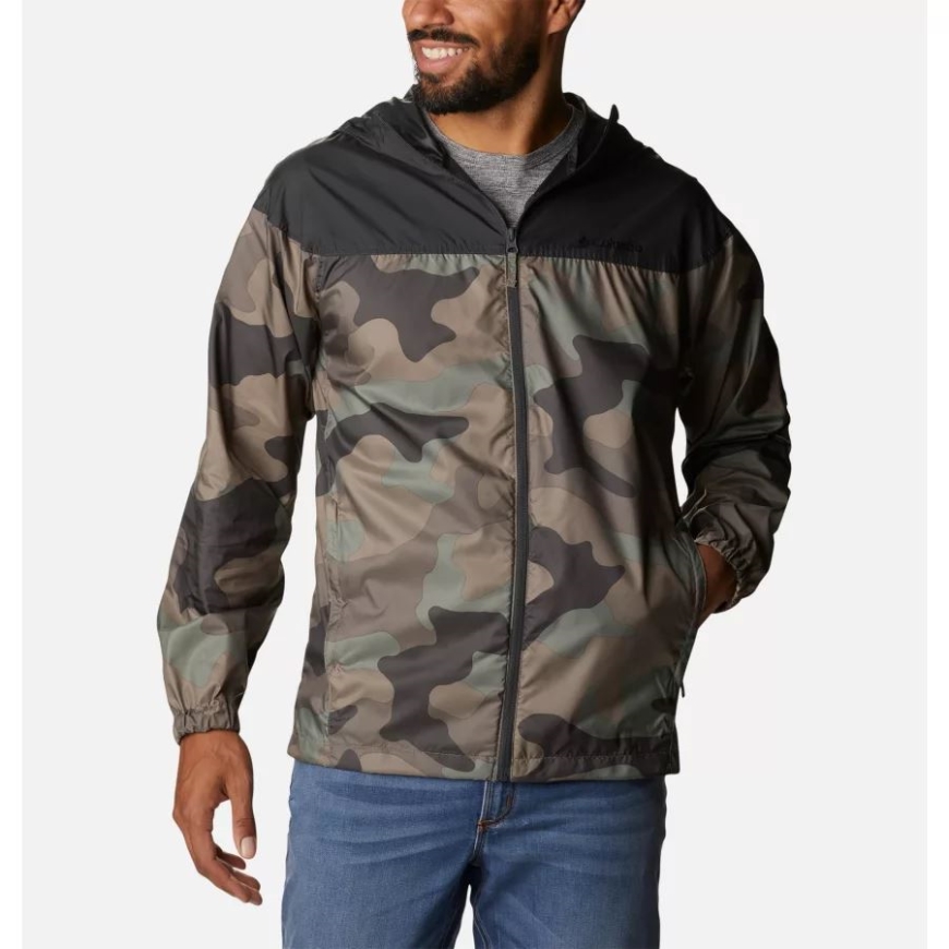 コロンビア メンズ フラッシュ チャレンジャー ウインドブレーカー ノベルティ サイプレス モッズ カモ プリント