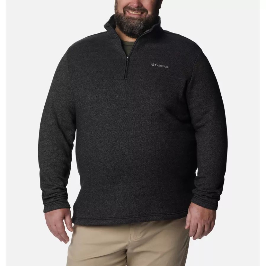 コロンビア メンズ グレート ハート マウンテン III ハーフ ジップ ビッグ ブラック ヘザー